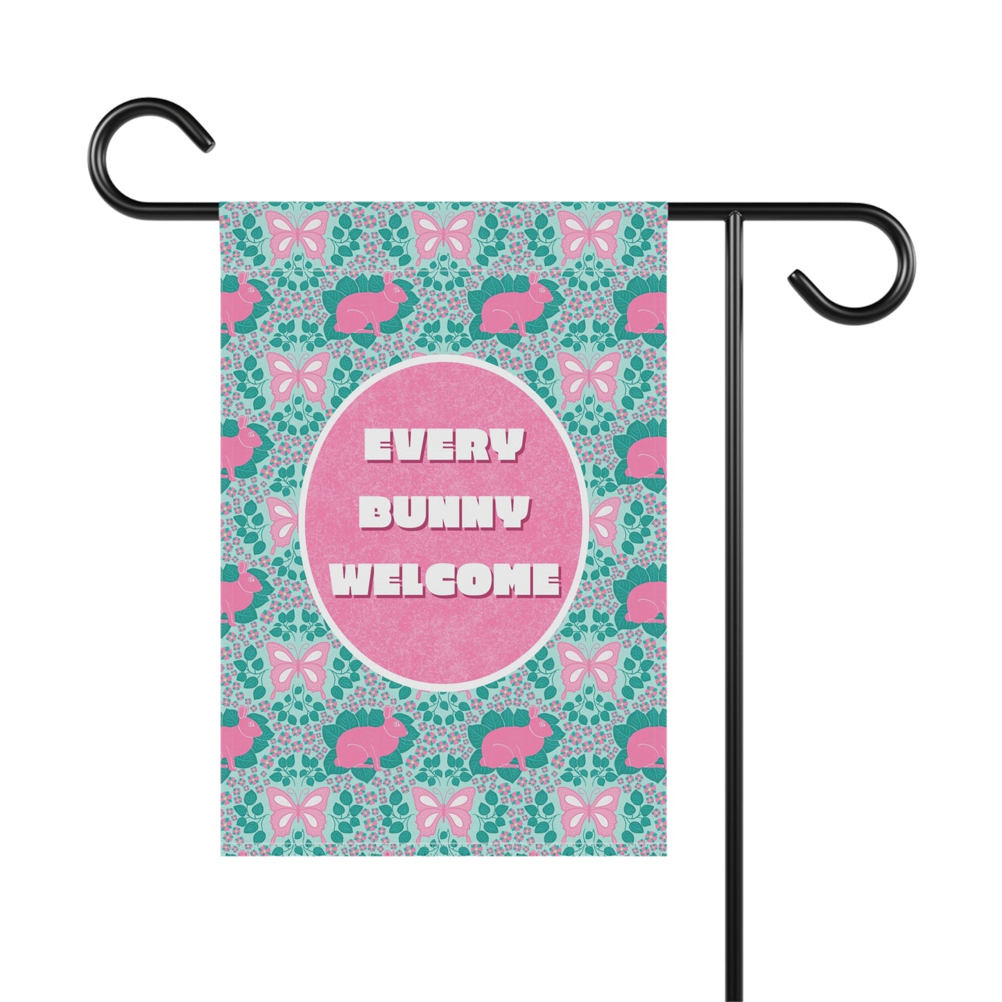 Bunnies & Butterflies Garden Banner