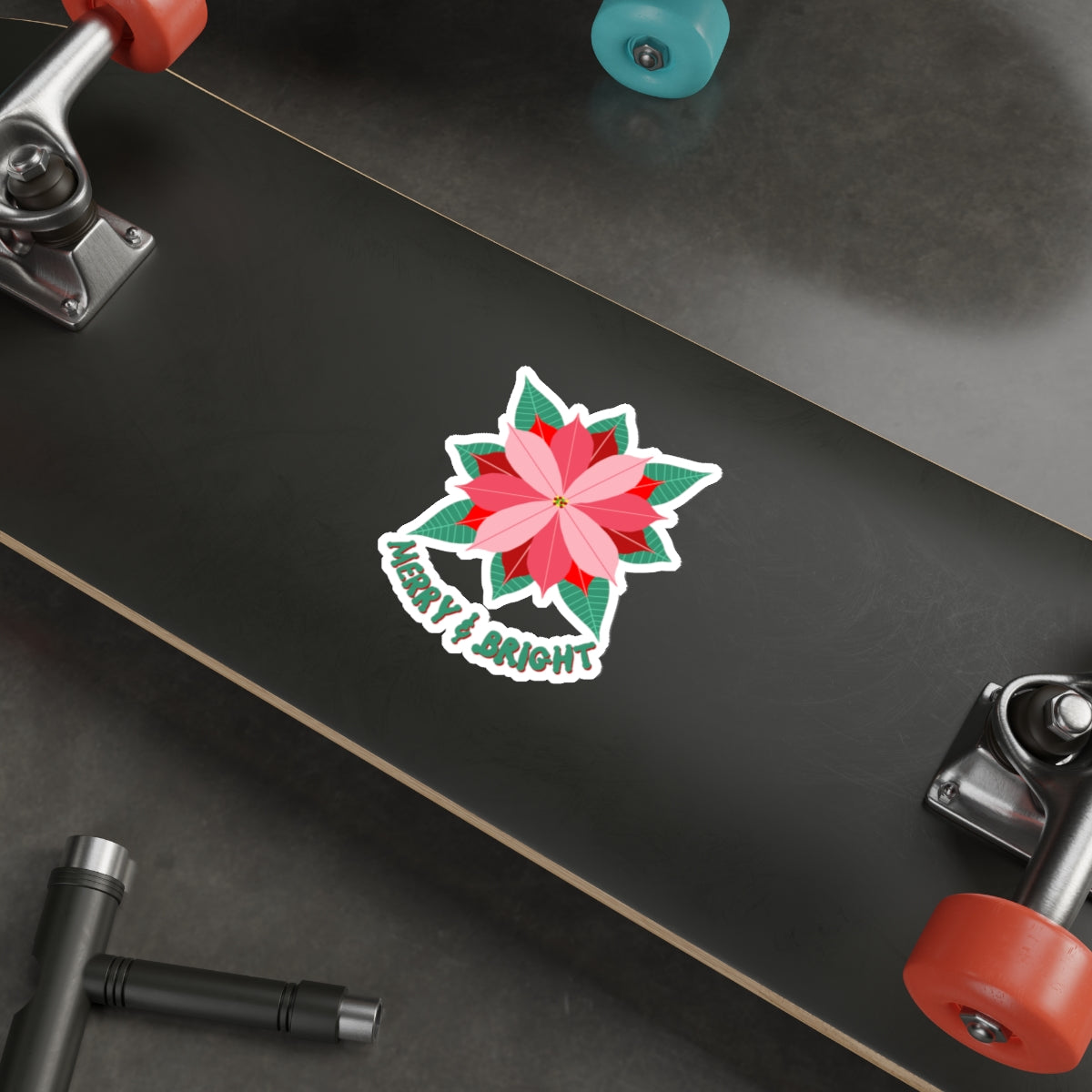 Poinsettias Die-Cut Stickers