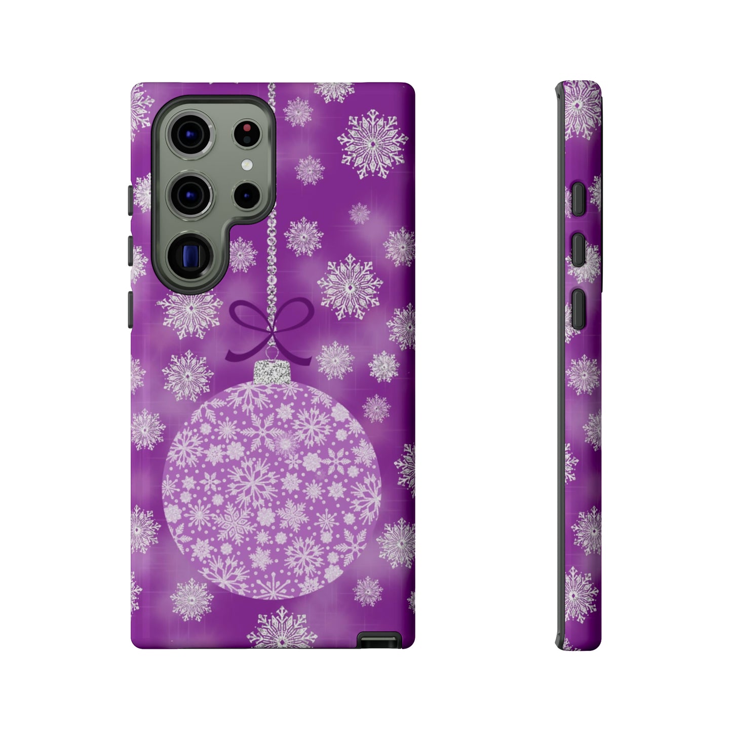 Glittering Snowflake Bauble in Purples Tough Cases