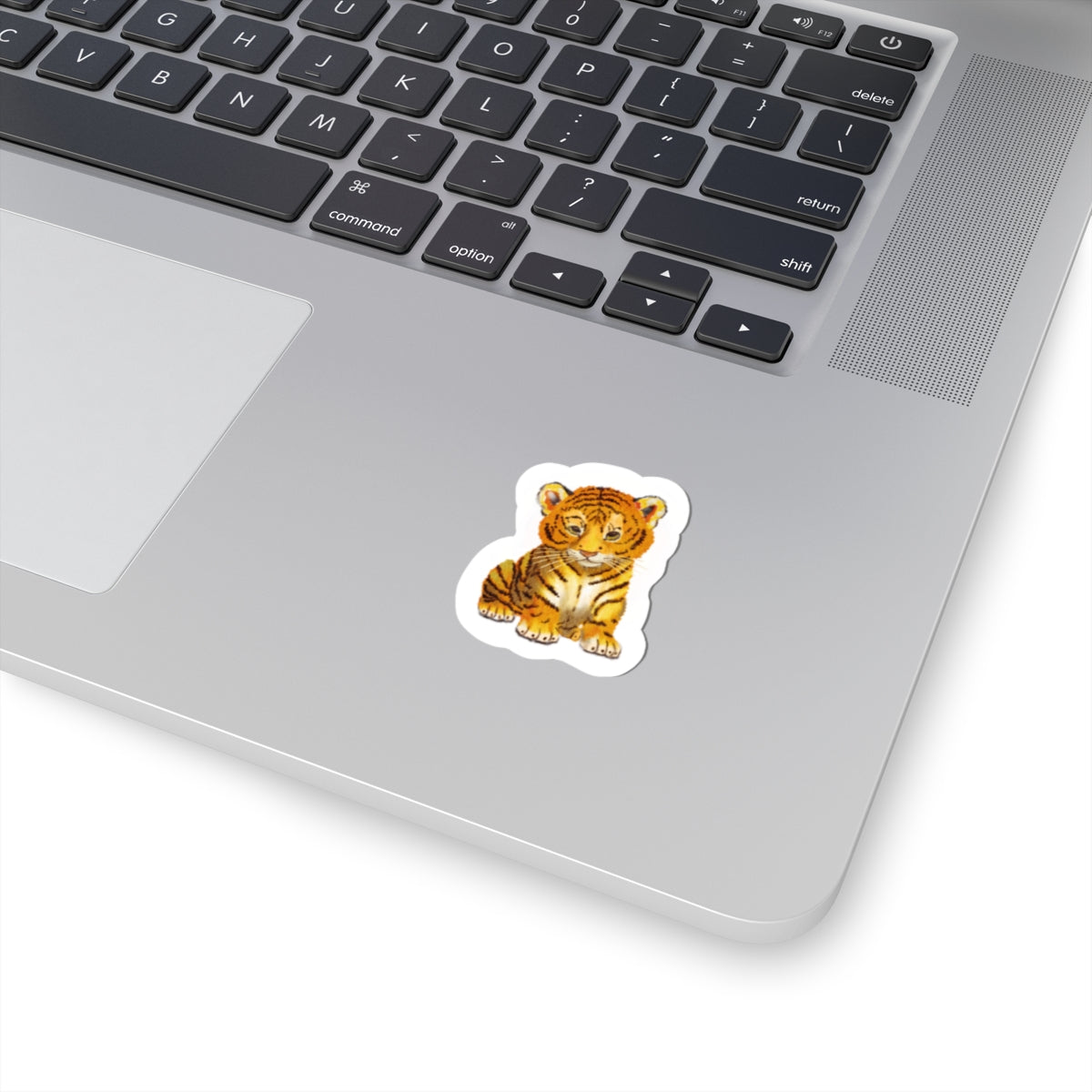 Tiger Cub Sticker — Cute Watercolor Baby Tiger Vinyl Decal for Laptops, Water Bottles & Journals