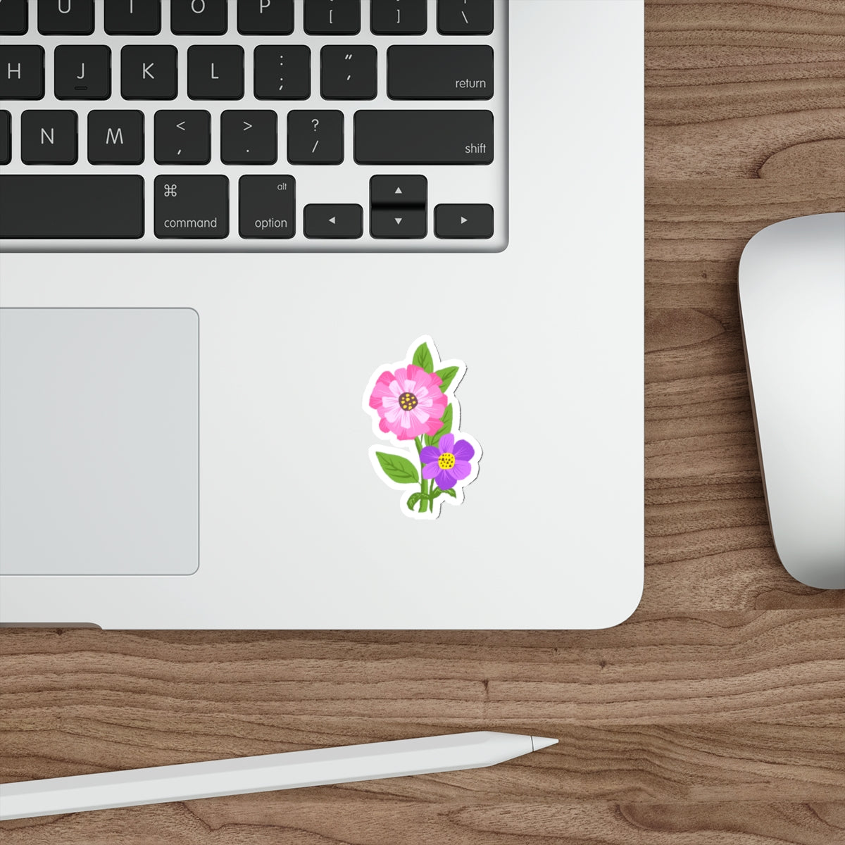 Pink and Purple Daisies Die Cut Sticker