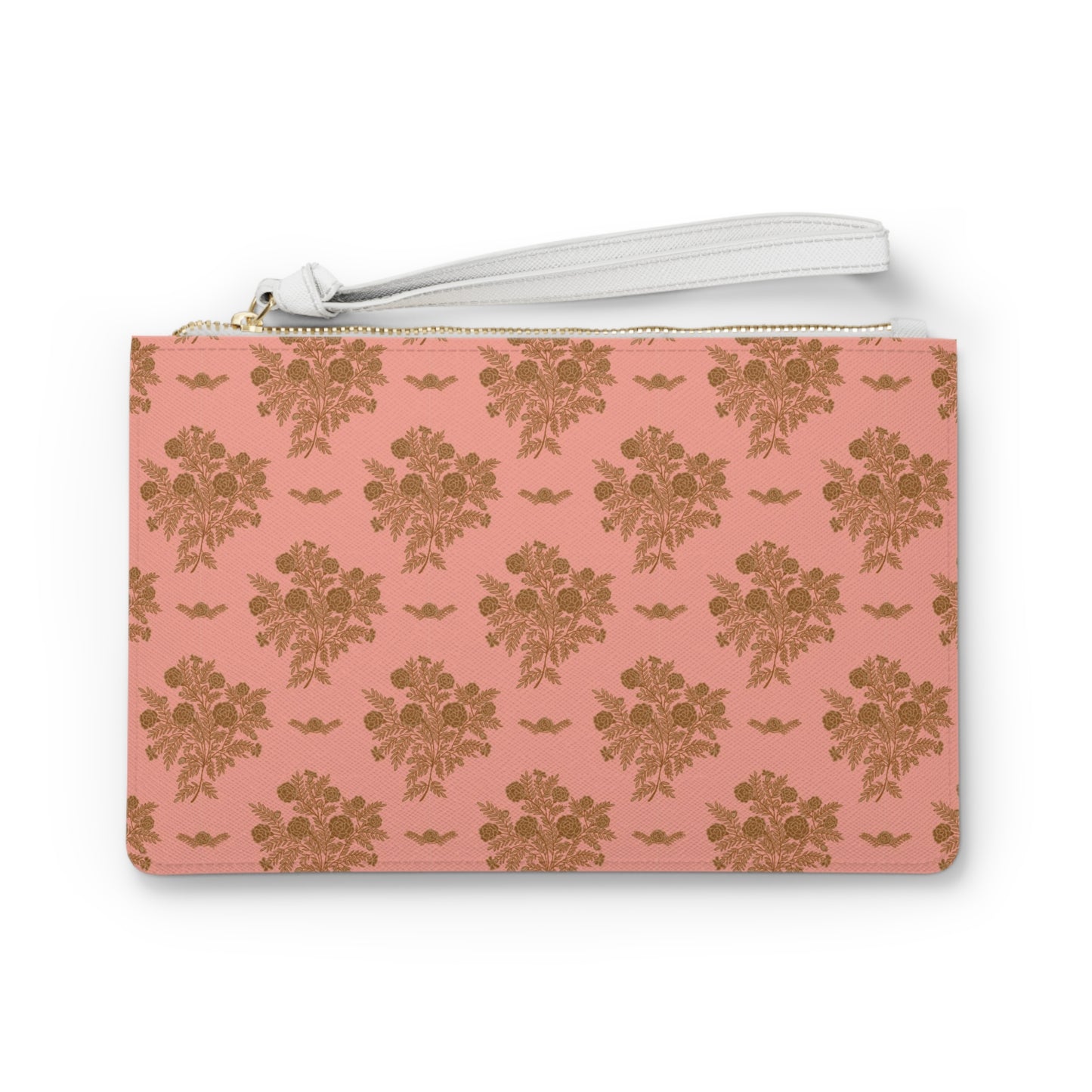 Sepia Marigold Bouquets Clutch Bag