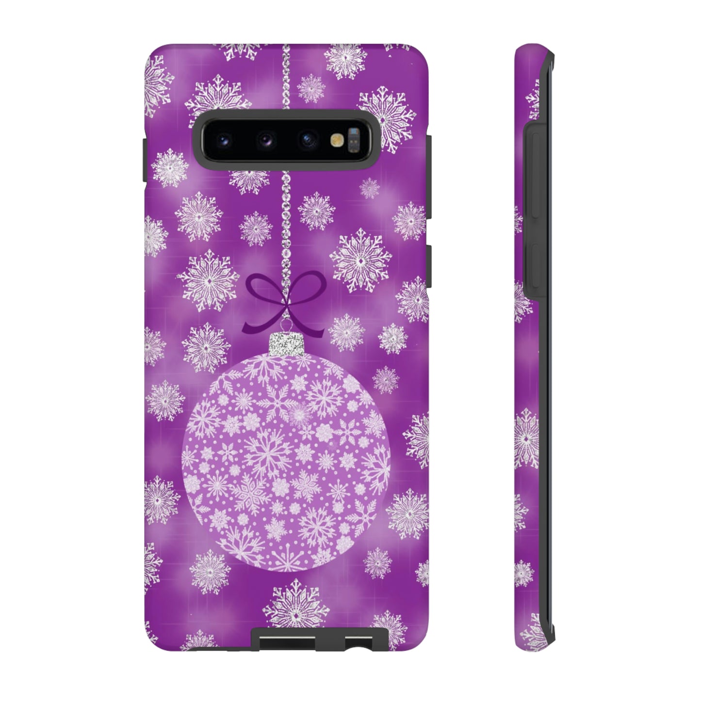 Glittering Snowflake Bauble in Purples Tough Cases