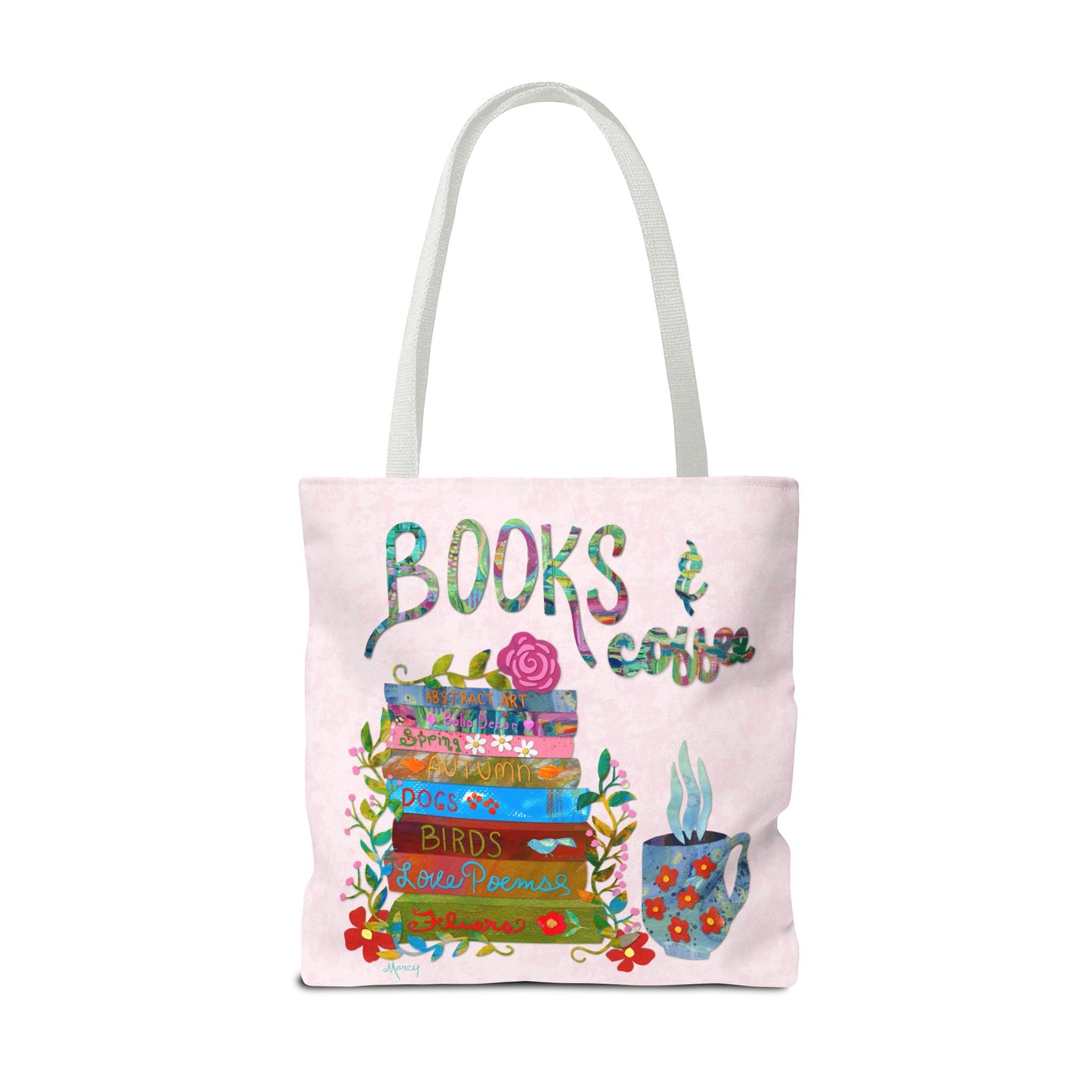 Books and Coffee Collage Tote Bag