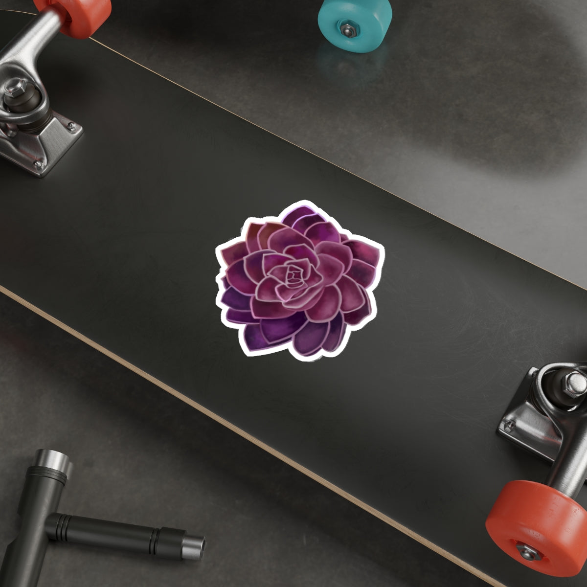 Succulent of the Month, February, Die-Cut Sticker, Echeveria Succulent, Purple