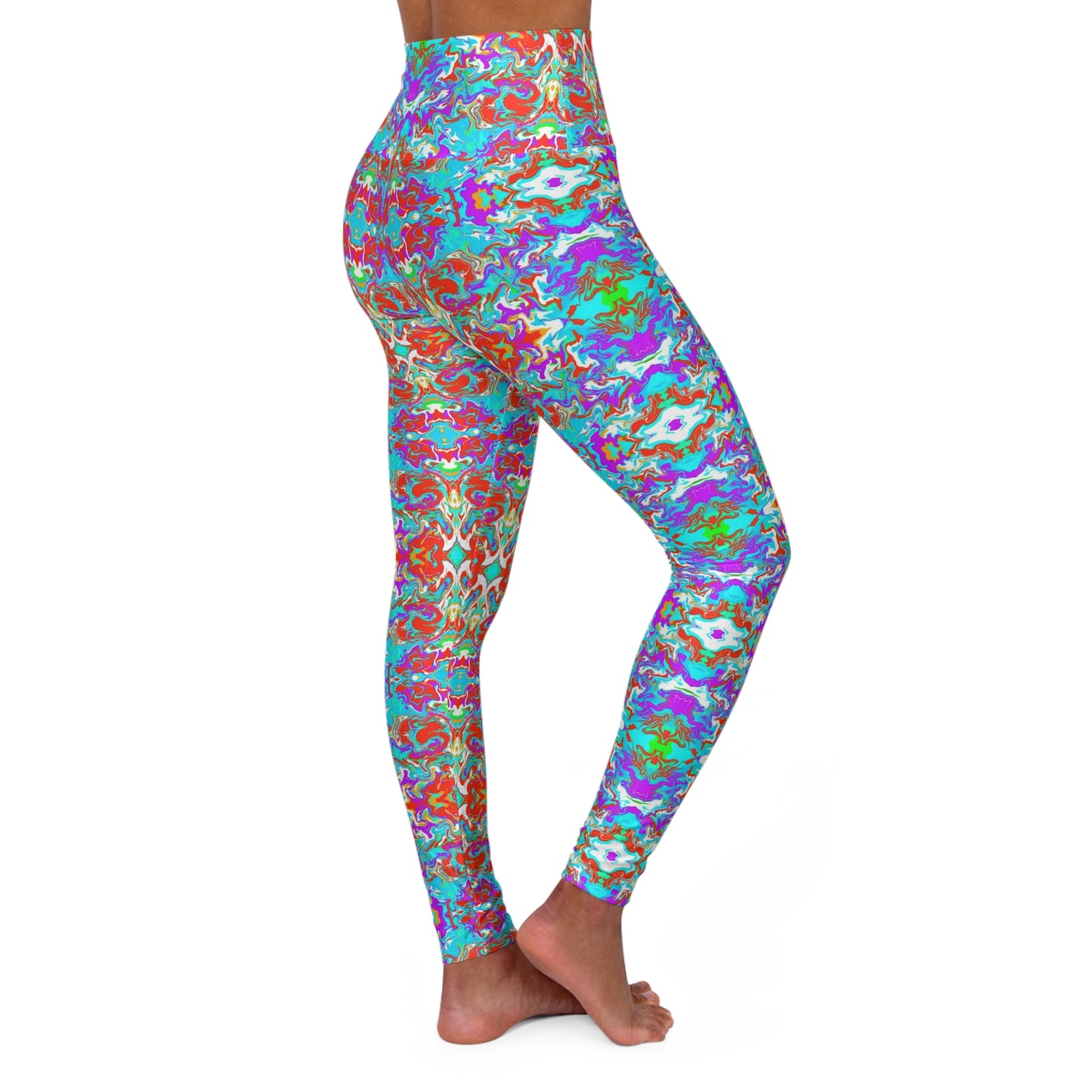 Boho Summer Garden High Waisted Yoga Leggings