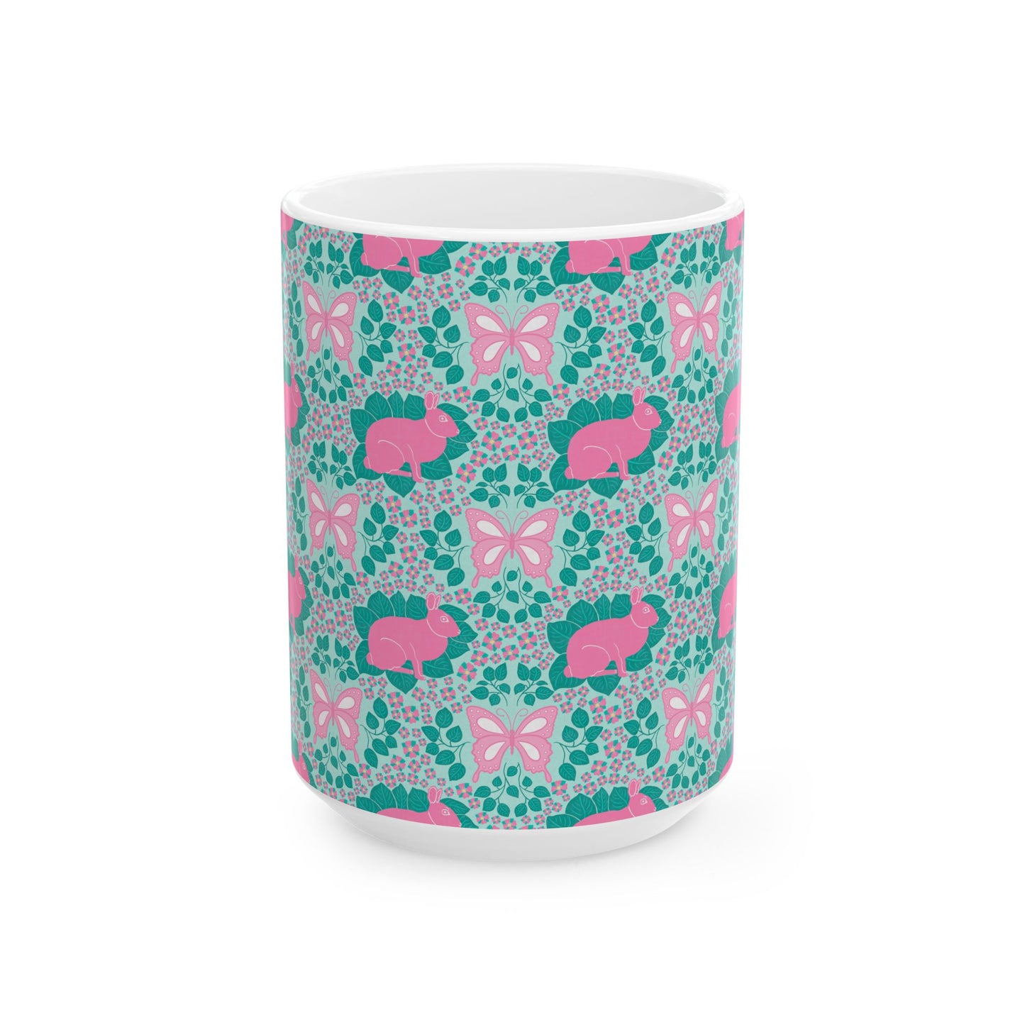 Bunnies & Butterflies Ceramic Mug (11oz & 15oz)