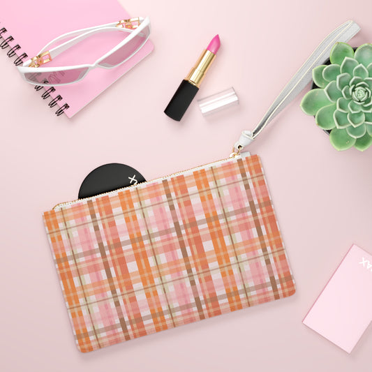 Soft Autumn Plaid Clutch Bag