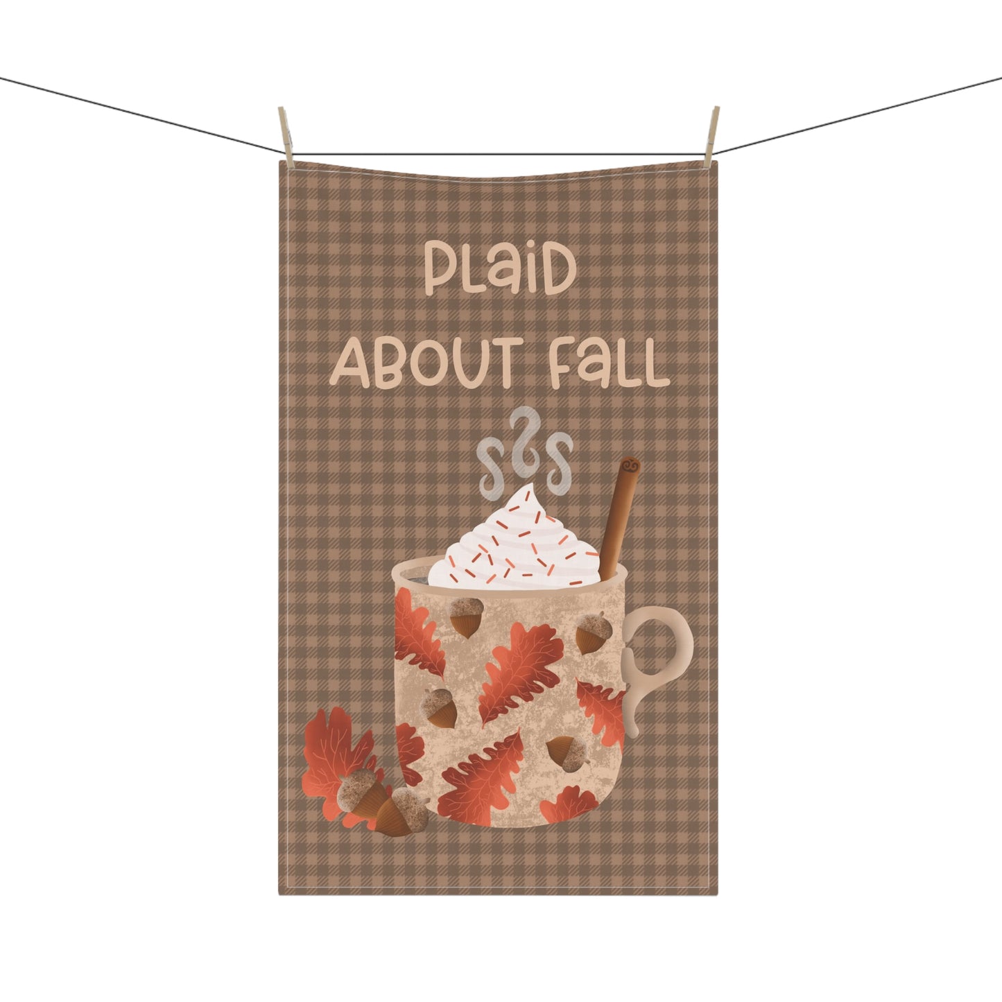 Hot Chai Latte Cozy Fall Mug Kitchen Towel
