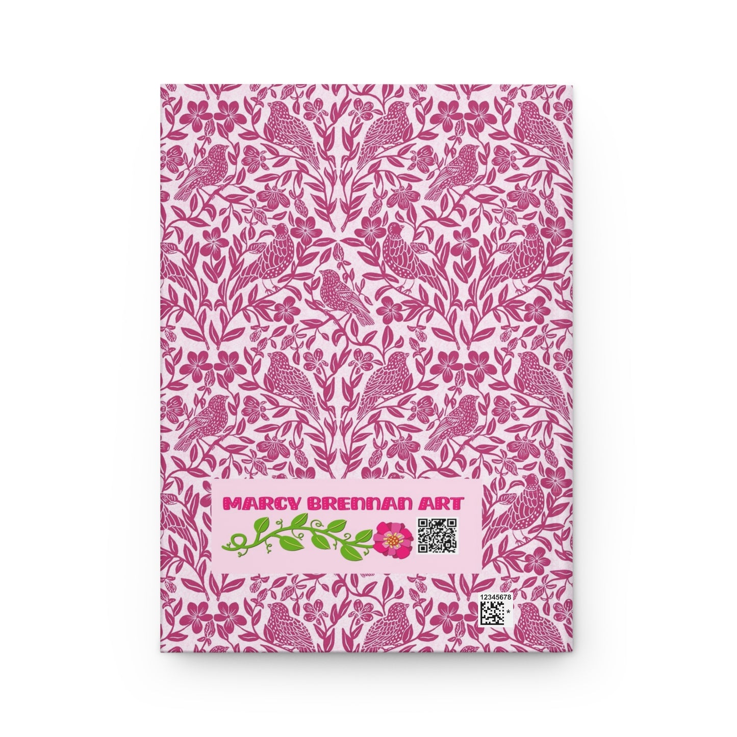 Bird Song & Blossoms Hardcover Journal — Floral Pink Notebook for Writing & Memories