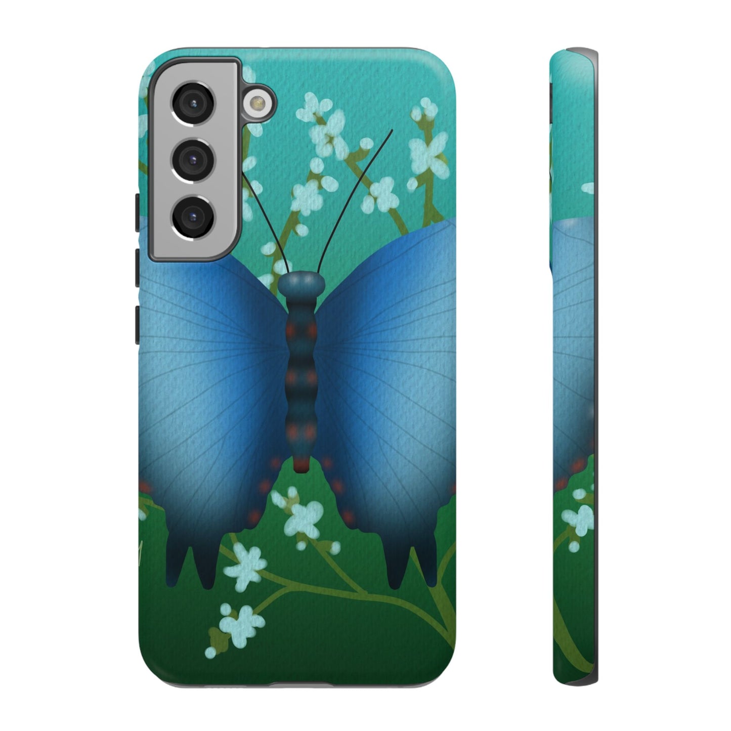 Blue Butterfly Tough Phone Case