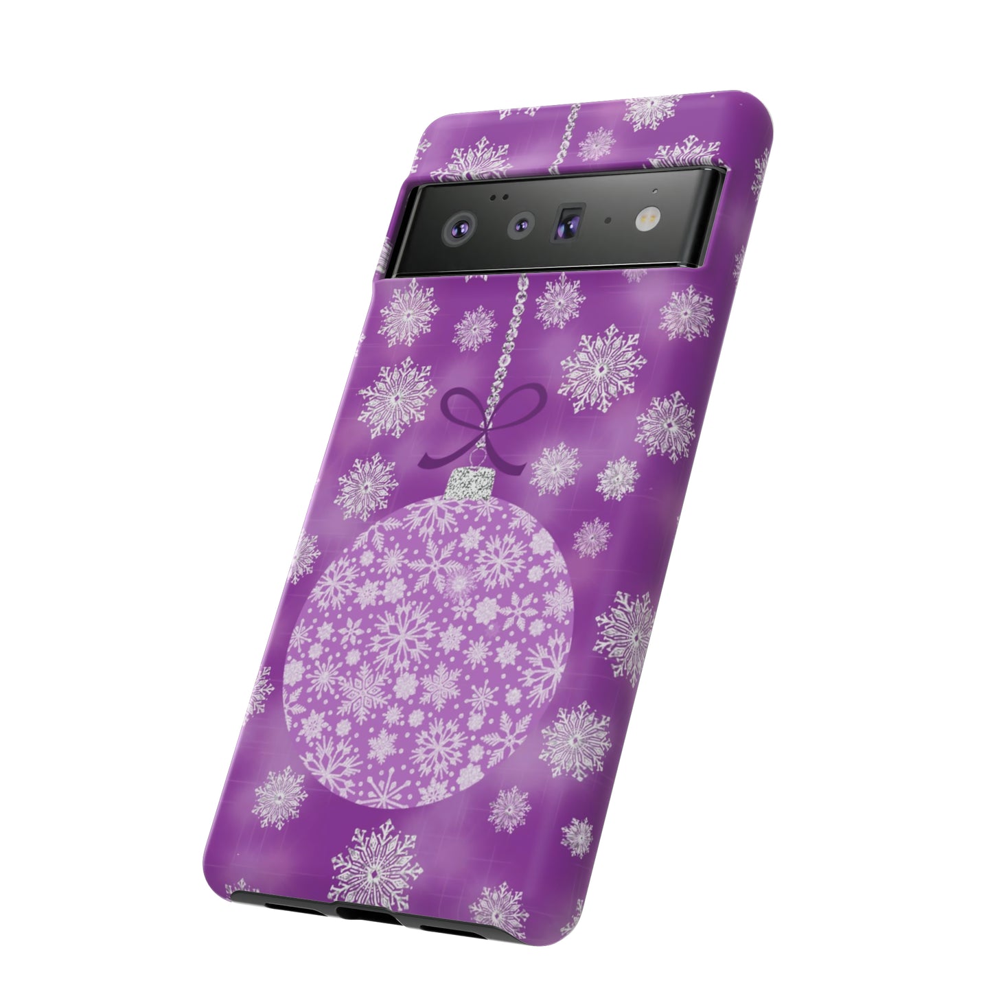 Glittering Snowflake Bauble in Purples Tough Cases