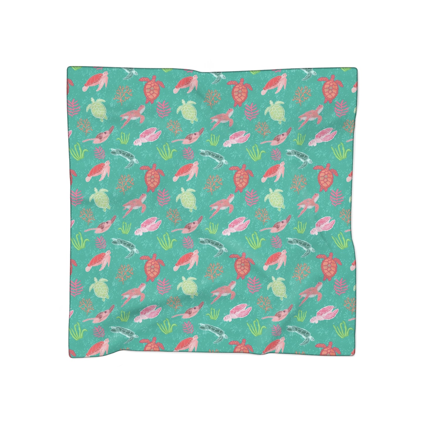 Sea Turtles Square Poly Scarf