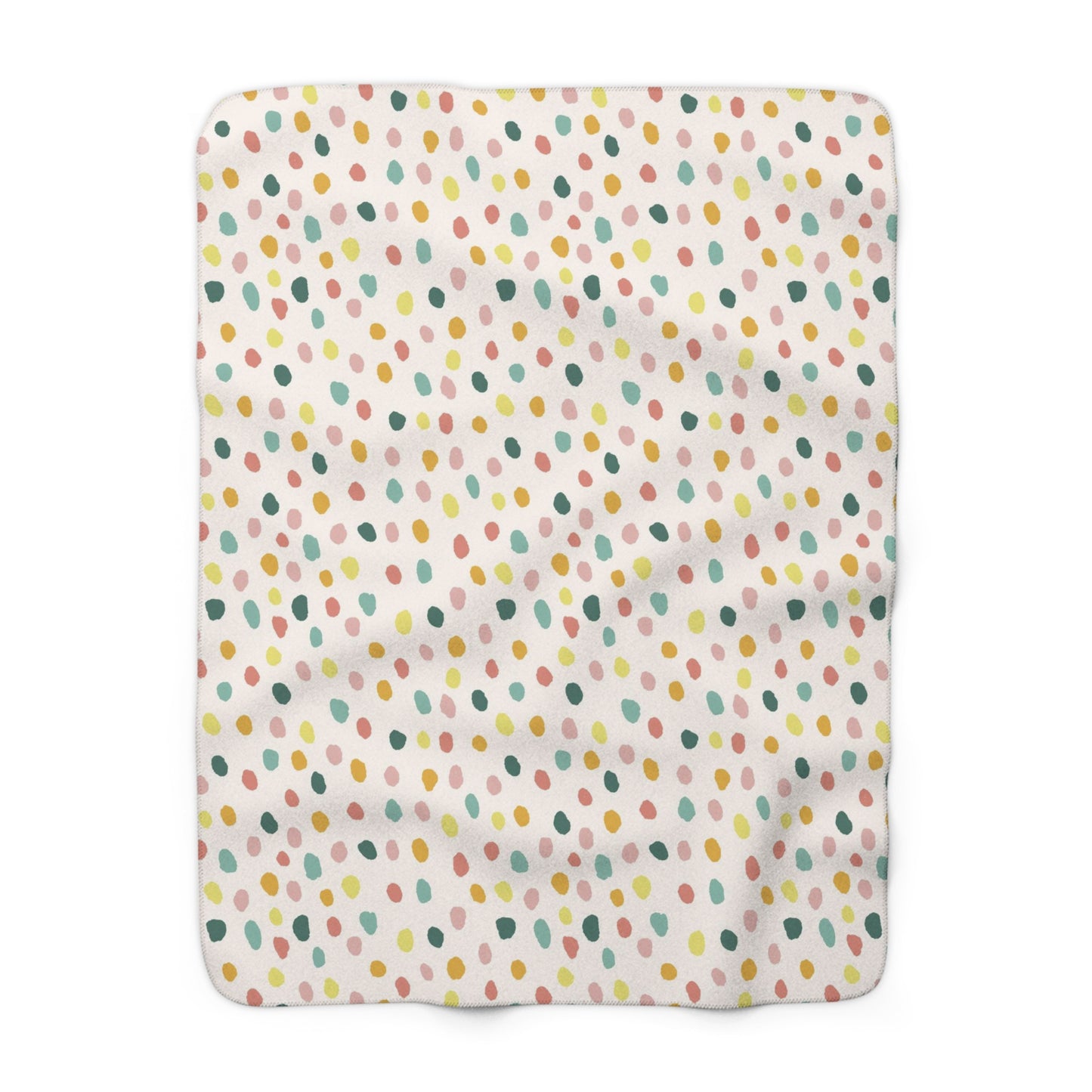 Polka Dot Confetti Sherpa Fleece Blanket