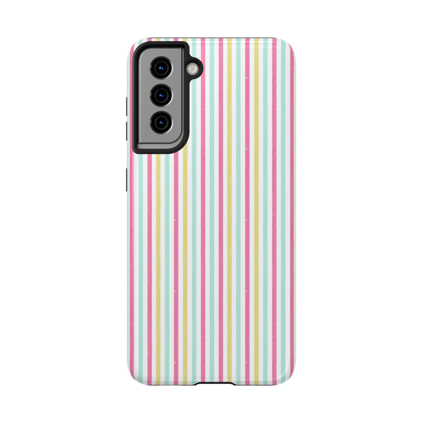 Pastel Stripes on White Tough Phone Cases