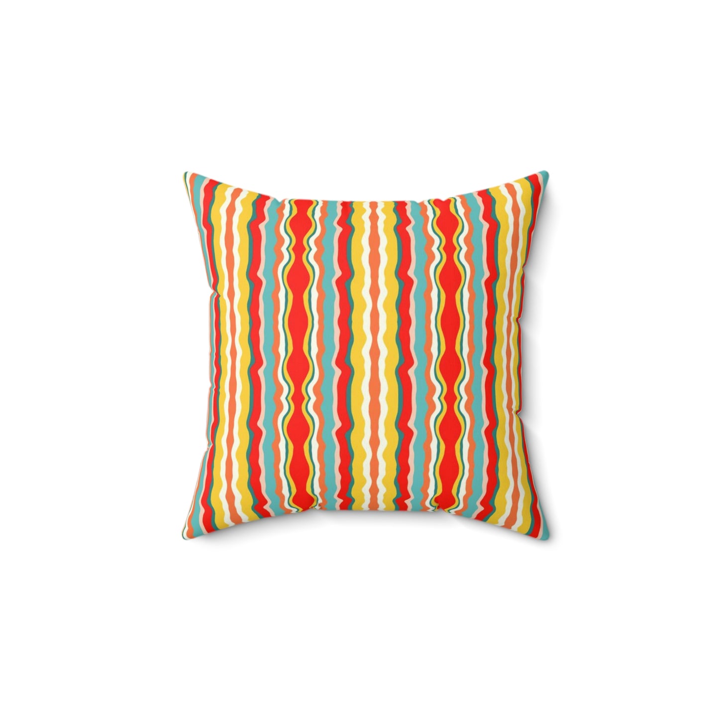 Groovy Stripes Spun Polyester Square Pillow