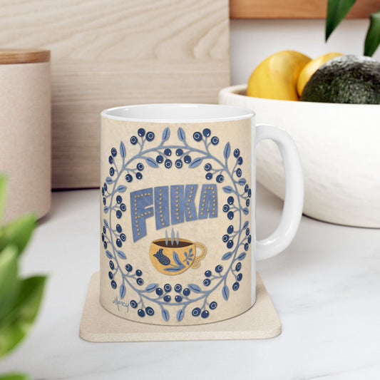 FIKA Coffee Art Ceramic Mug 11oz & 15oz