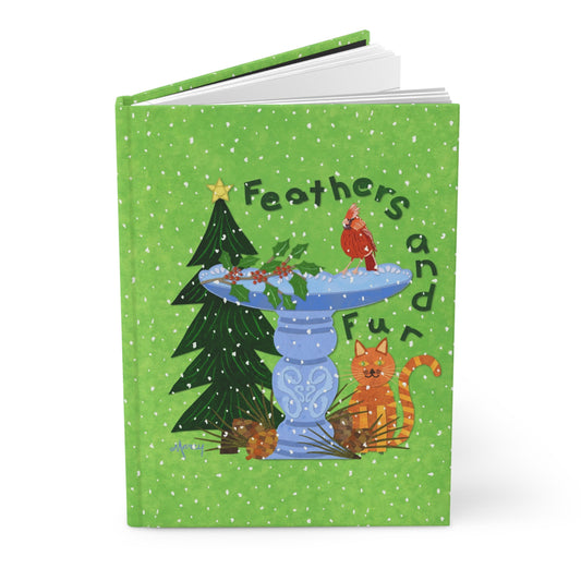 Feather and Fur Collage Hardcover Journal Matte