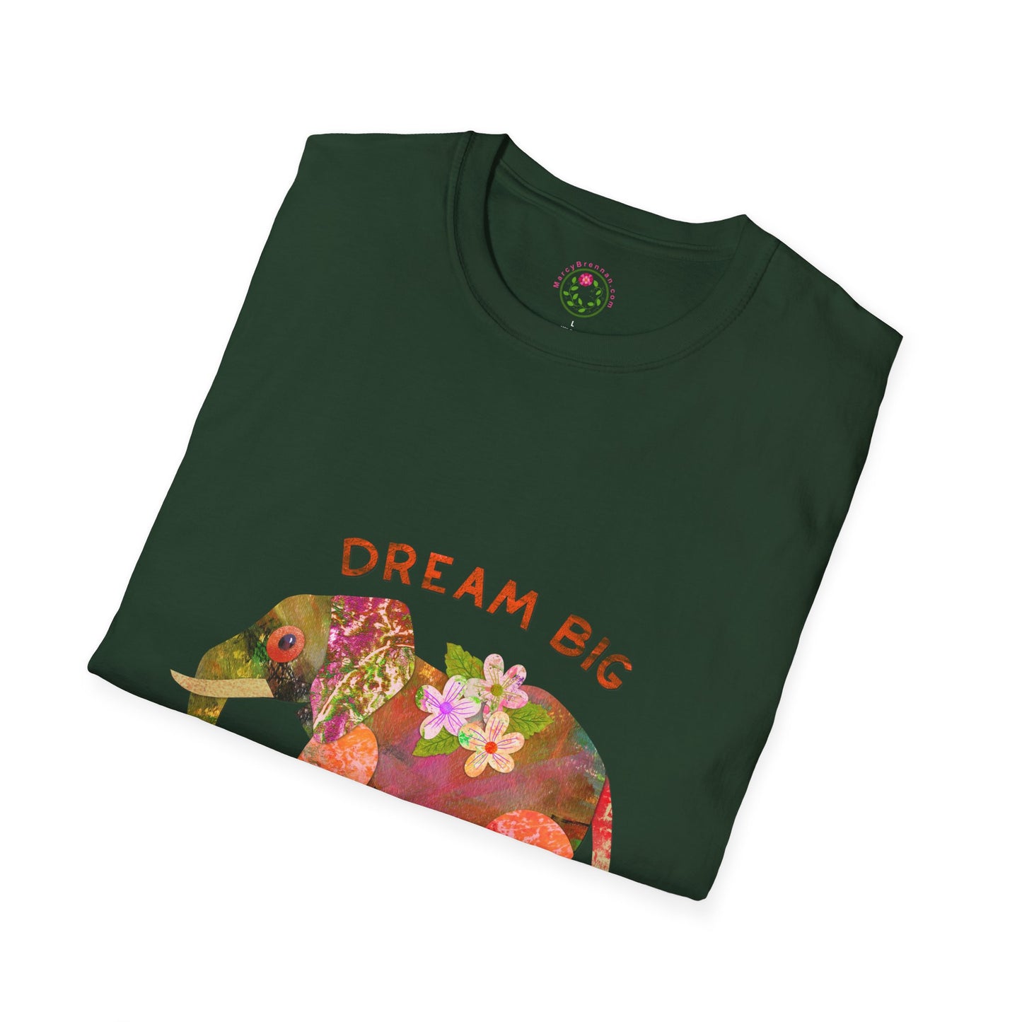 Dream Big Elephant Collage Collage Softstyle T-Shirt