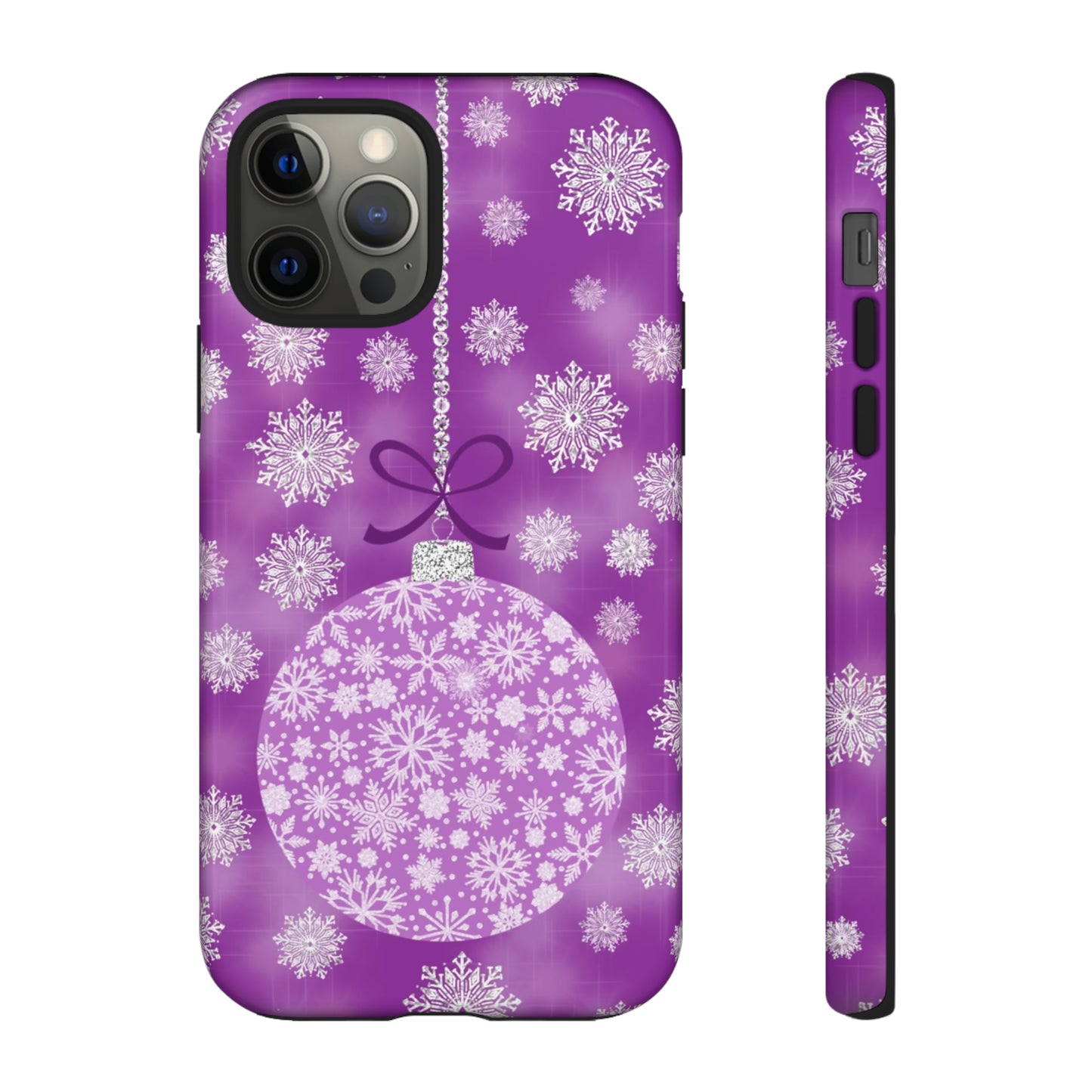 Glittering Snowflake Bauble in Purples Tough Cases