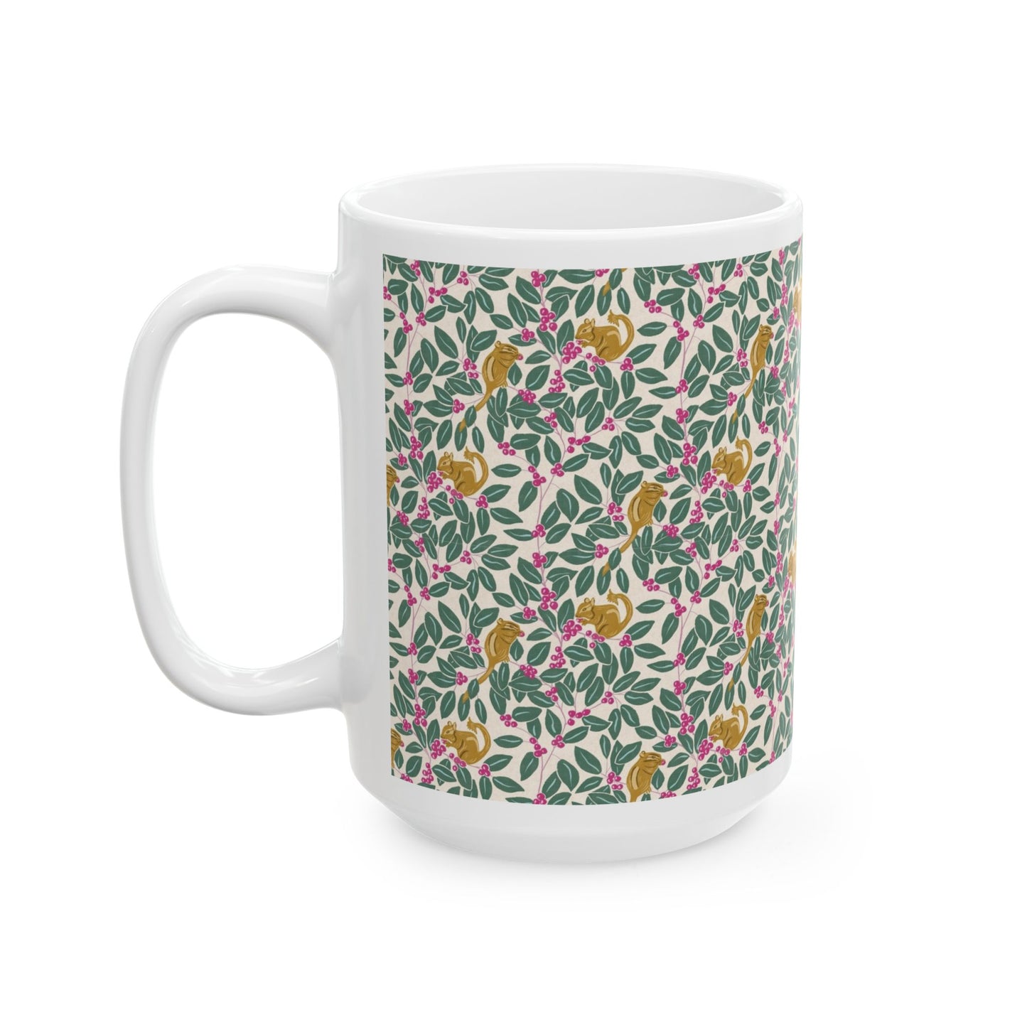 Wintergreen and Chipmunks Ceramic Mug 11oz & 15oz