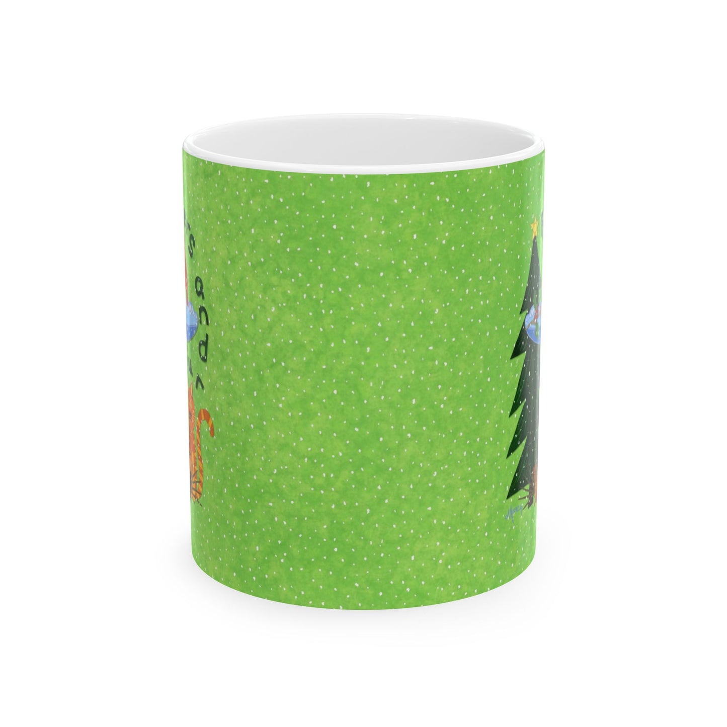 Feathers and Fur Collage Ceramic Mug 11oz & 15oz