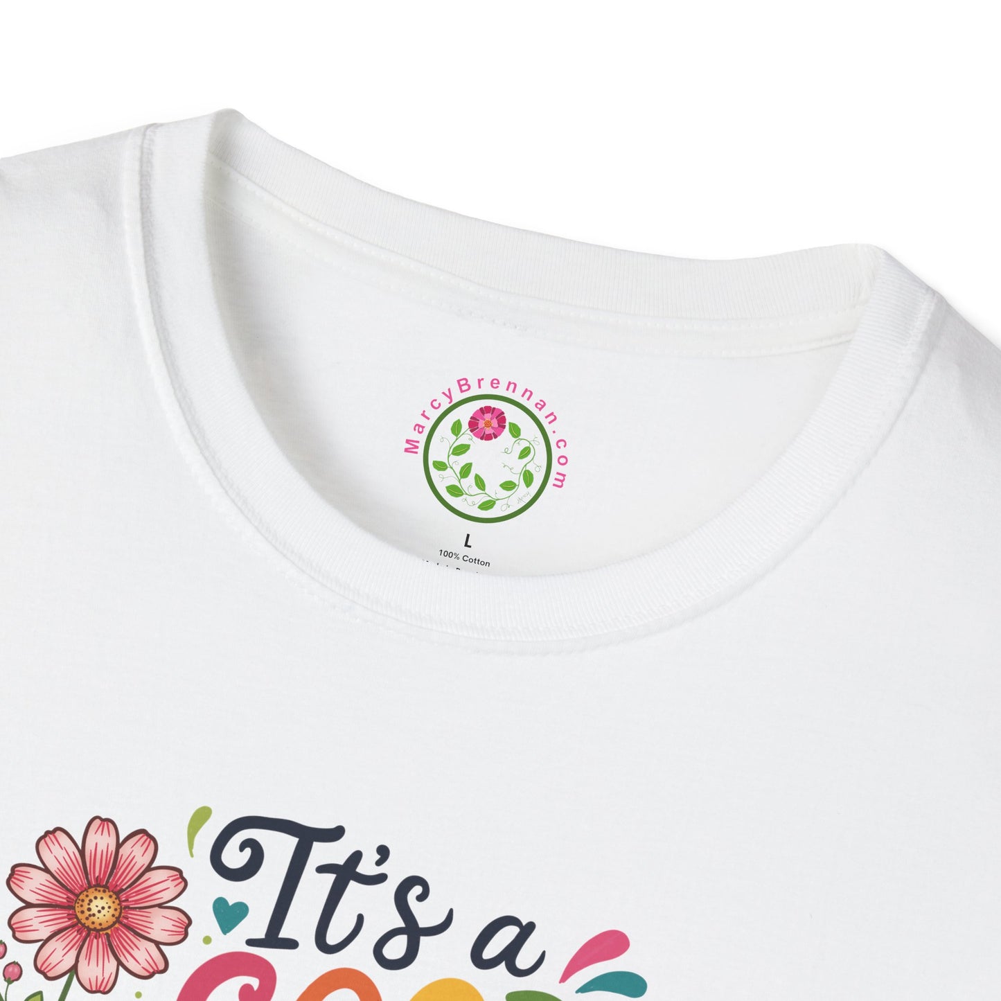 Coloring Tee — "It's a Good Day to Color" Floral Art T-Shirt