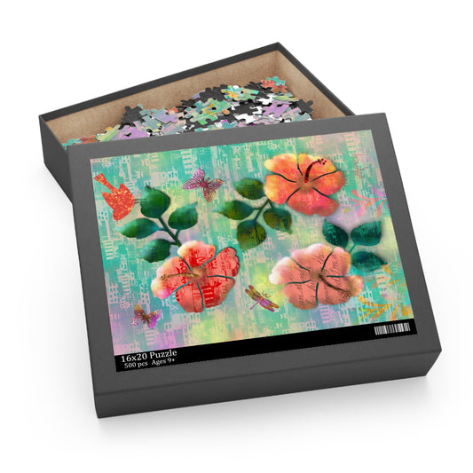Magical Hibiscus Garden Puzzle (120, 252, 500-Piece)