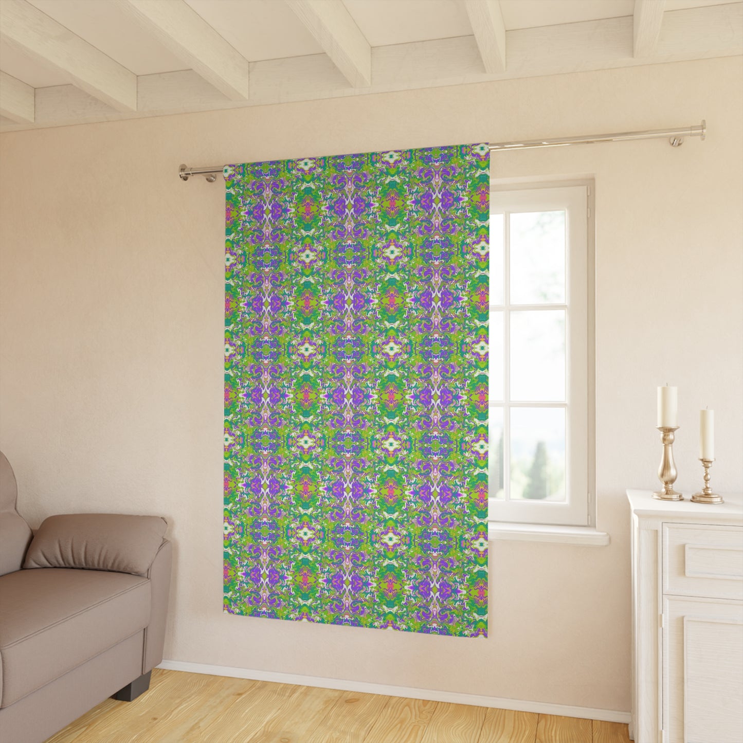 Boho Spring Garden Window Curtains (1 Piece)