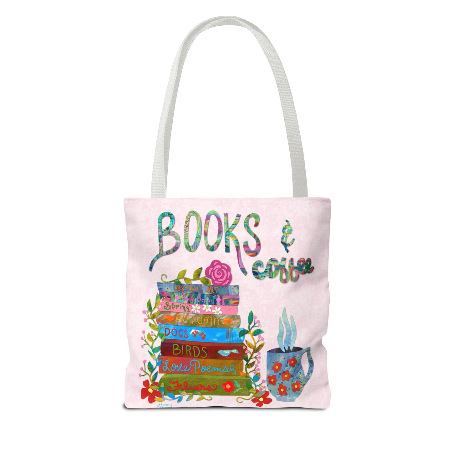 Books and Coffee Collage Tote Bag