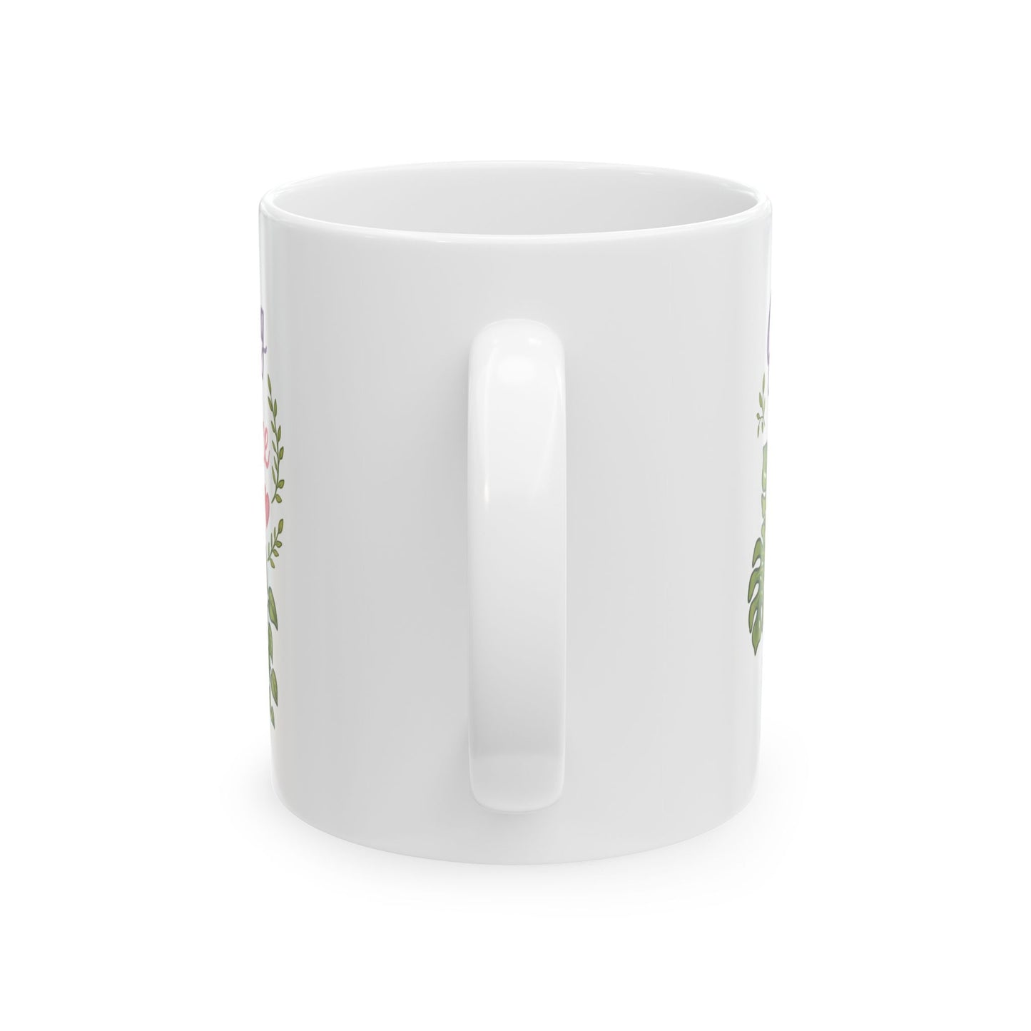 Plant Lover Ceramic Mug — 'Growing in Grace' Floral Houseplant Coffee Cup (11oz, 15oz)