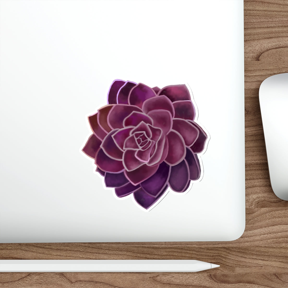 Succulent of the Month, February, Die-Cut Sticker, Echeveria Succulent, Purple