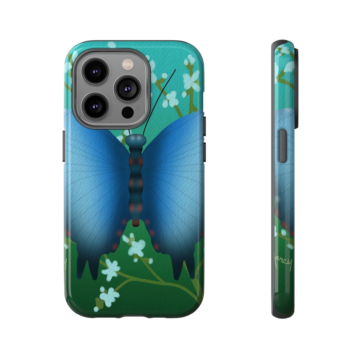 Blue Butterfly Tough Phone Case