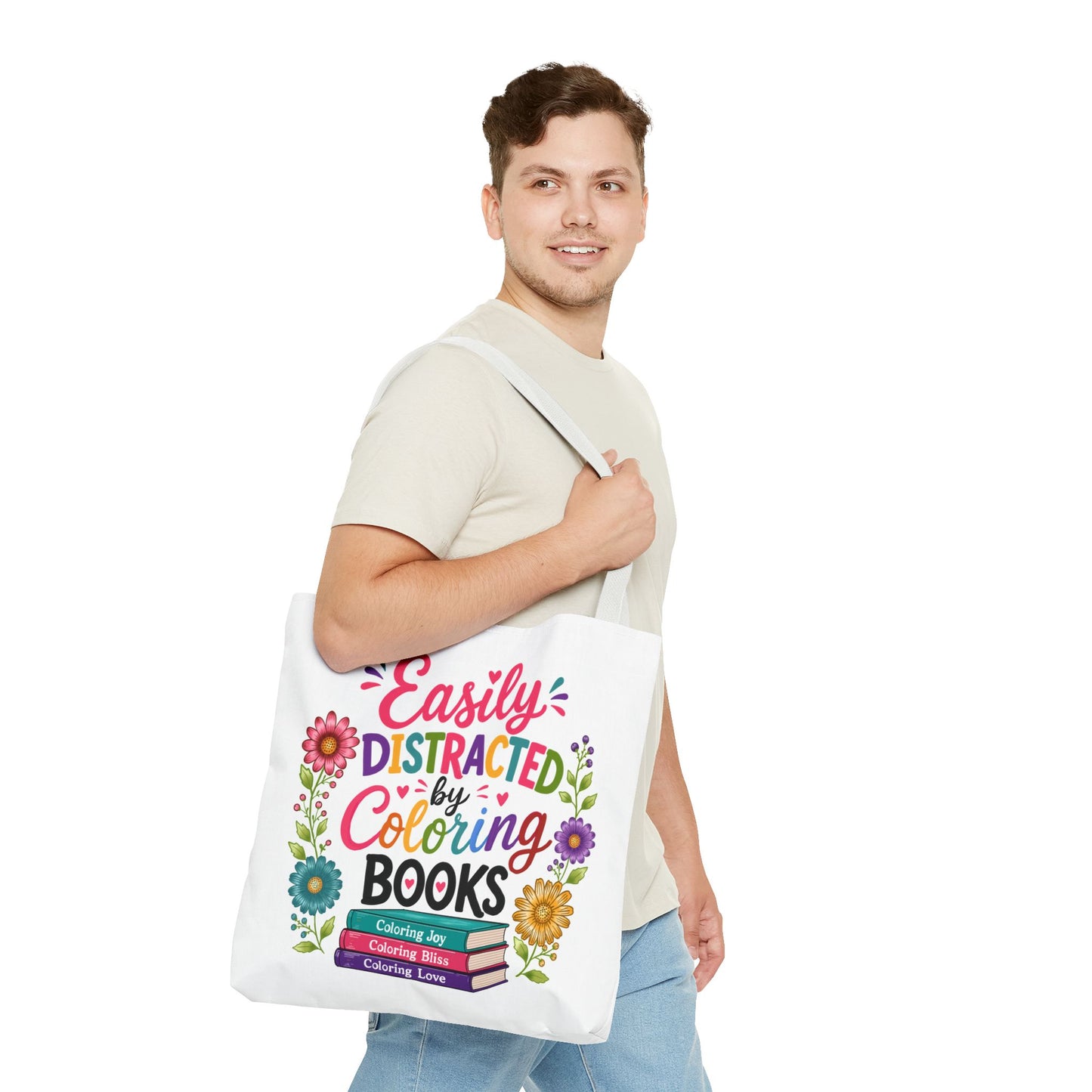 Easily Distracted by Coloring Books Tote Bag