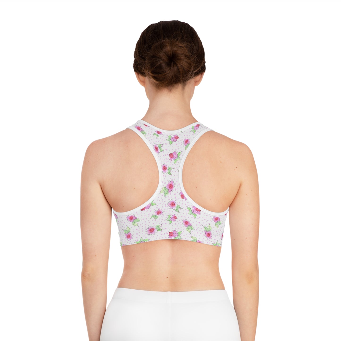 Maria’s Pink Roses Sports Bra