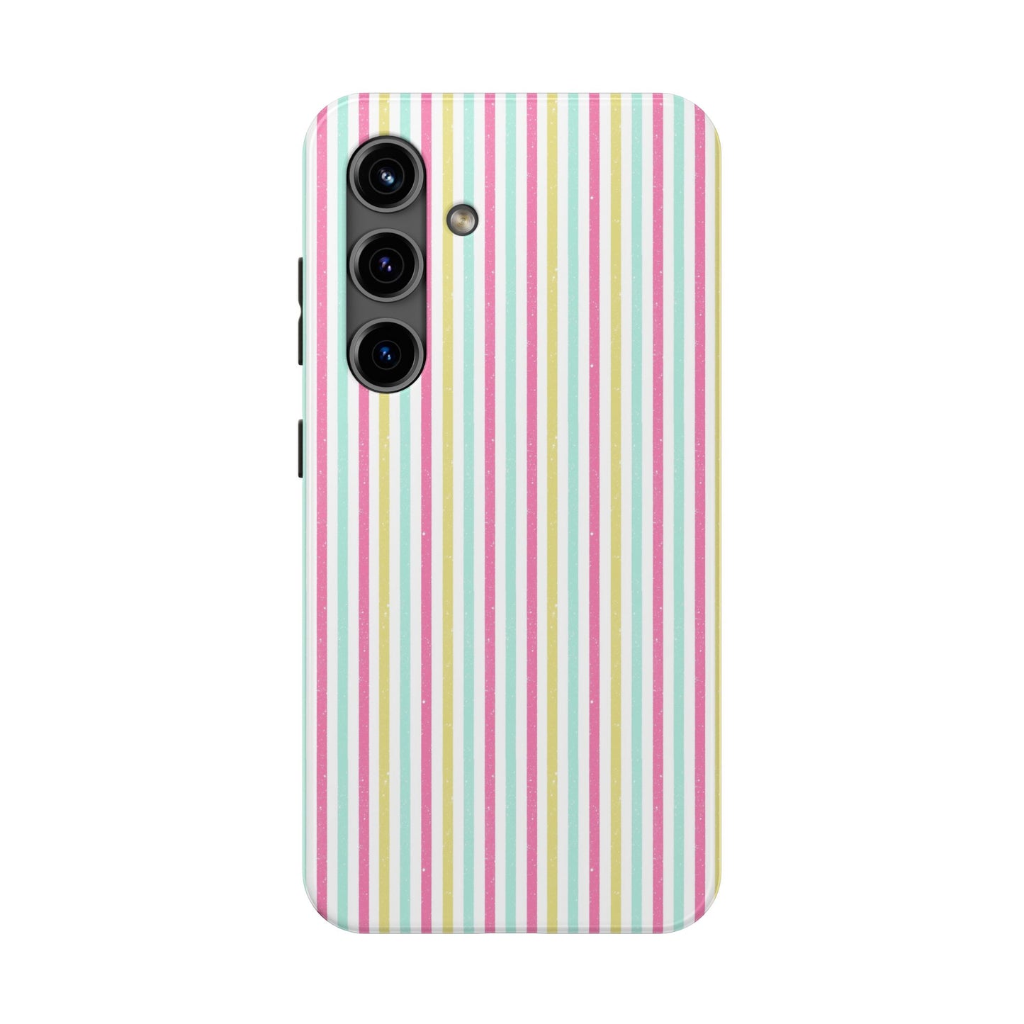Pastel Stripes on White Tough Phone Cases
