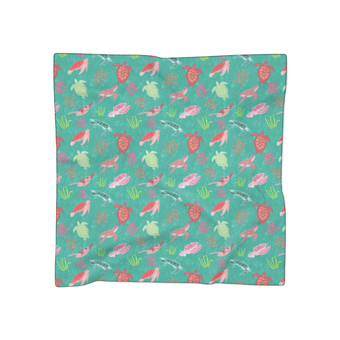 Sea Turtles Square Poly Scarf