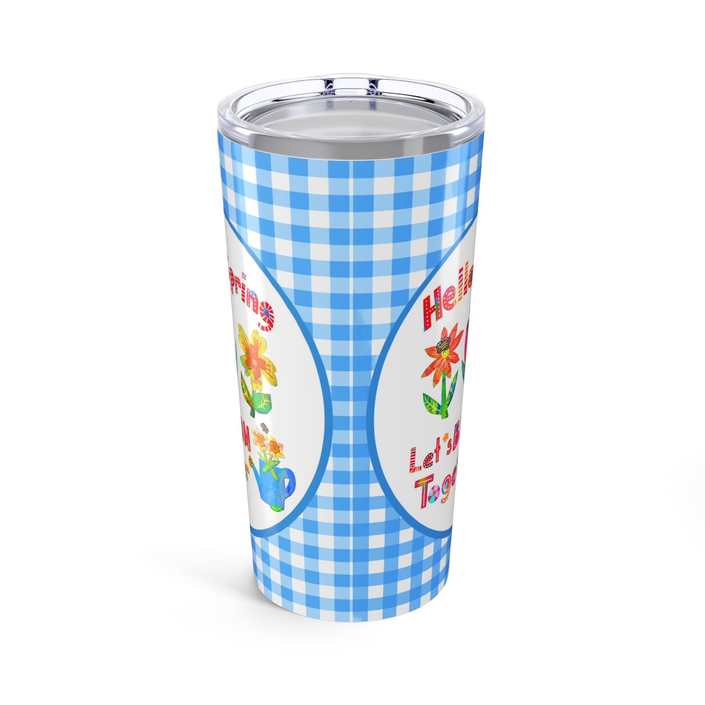 Hello Spring Collage Stainless Steel Travel Mug