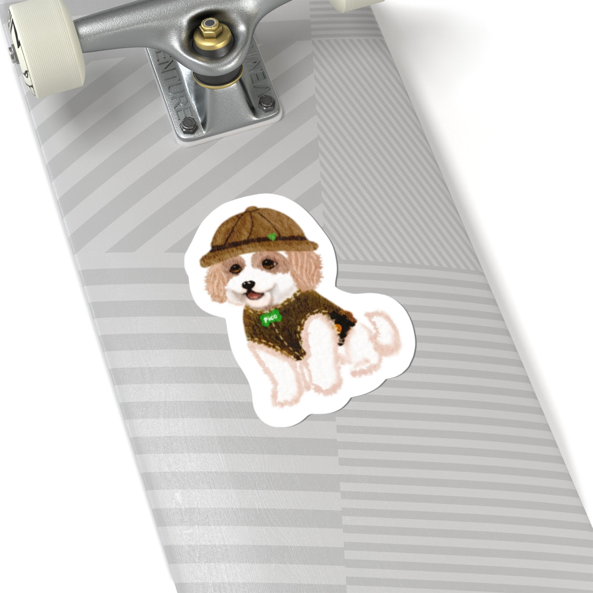 Cute Watercolor Pico Vinyl Decal for Laptops, Water Bottles & Journals