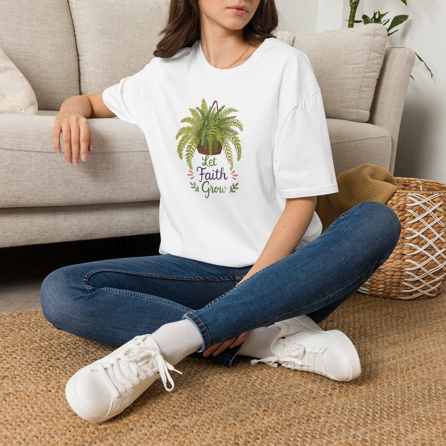 Let Faith Grow Plant T-Shirt — Fern Graphic Inspirational Tee