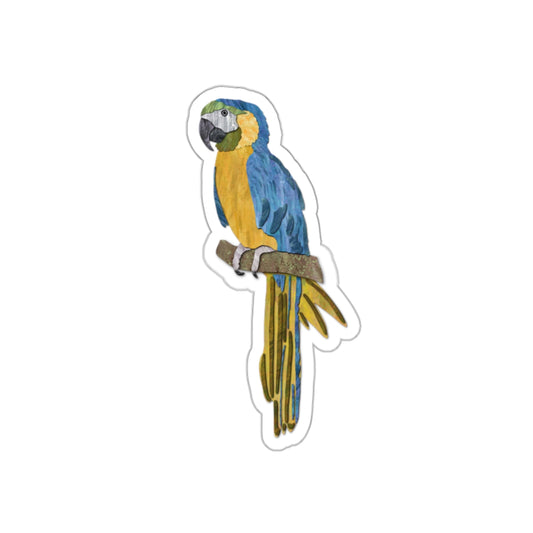 Blue Parrot Die-Cut Stickers