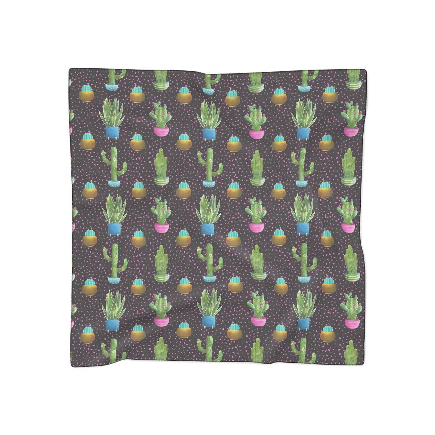 Frida Cactus Square Poly Scarf