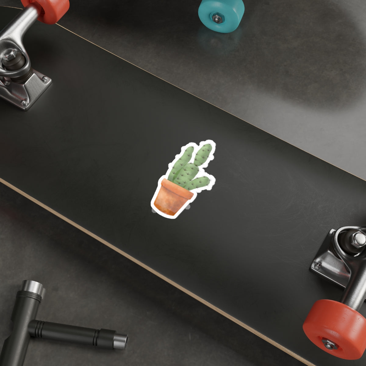 Cactus in Clay Pot Die Cut Sticker