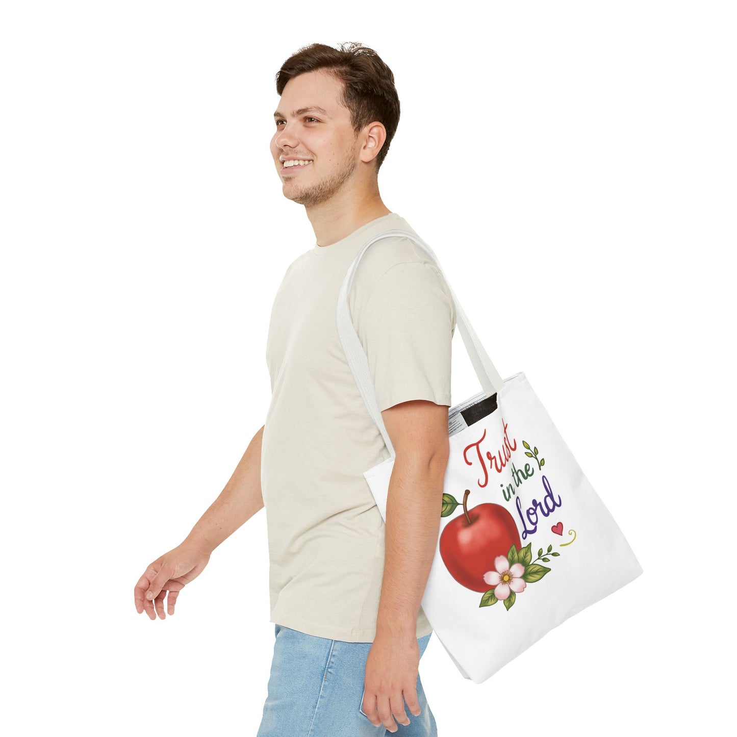 Trust in the Lord Apple Tote Bag — Faith-Based Christian Grocery & Everyday Tote