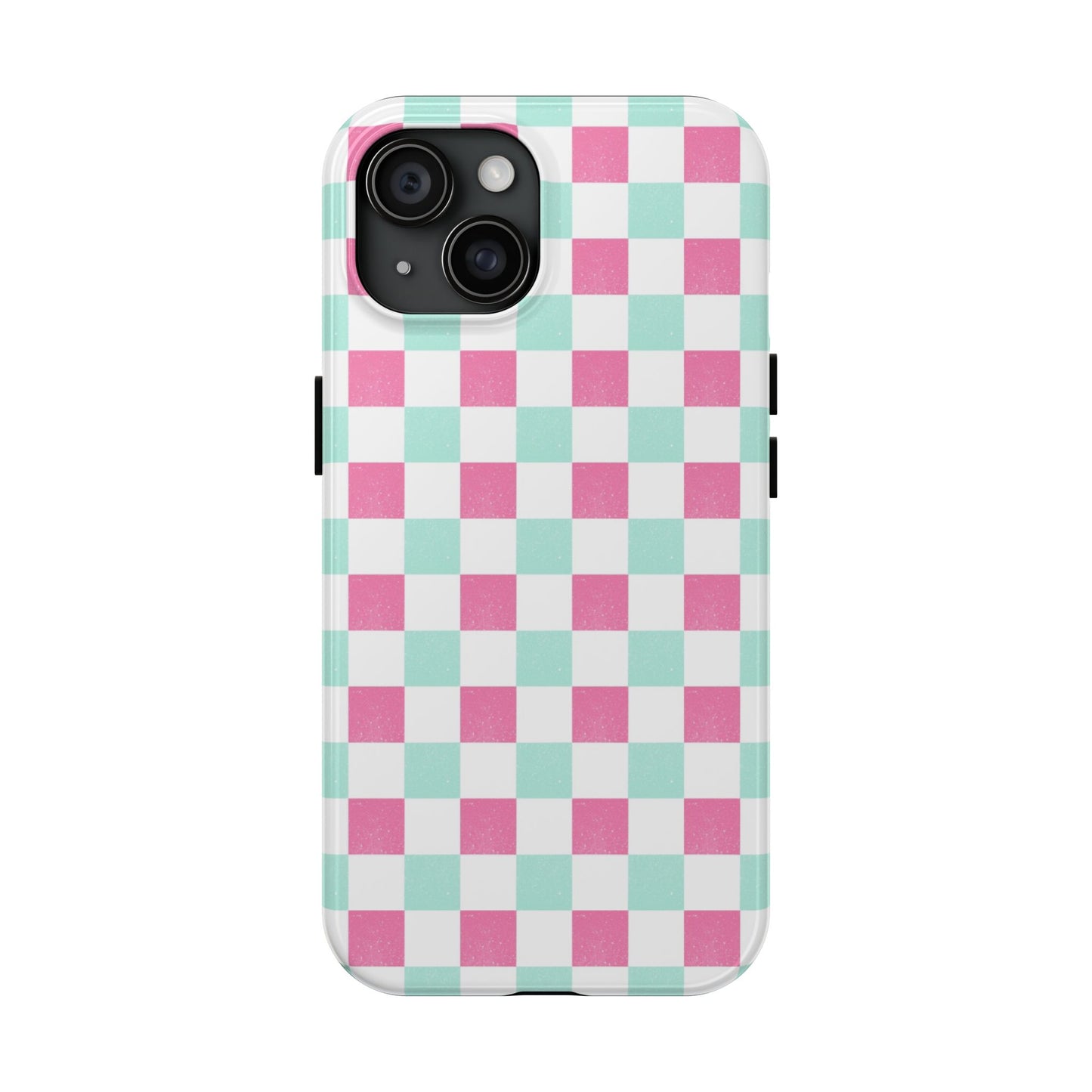 Pastel Christmas Checks Tough Phone Cases