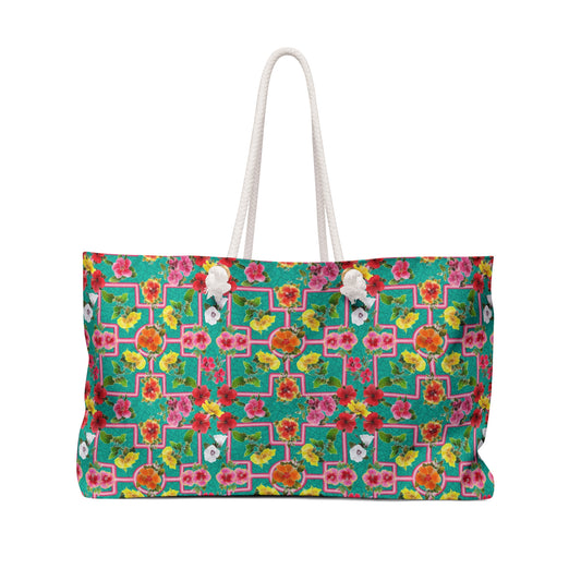 Formal Hibiscus Garden Weekender Bag