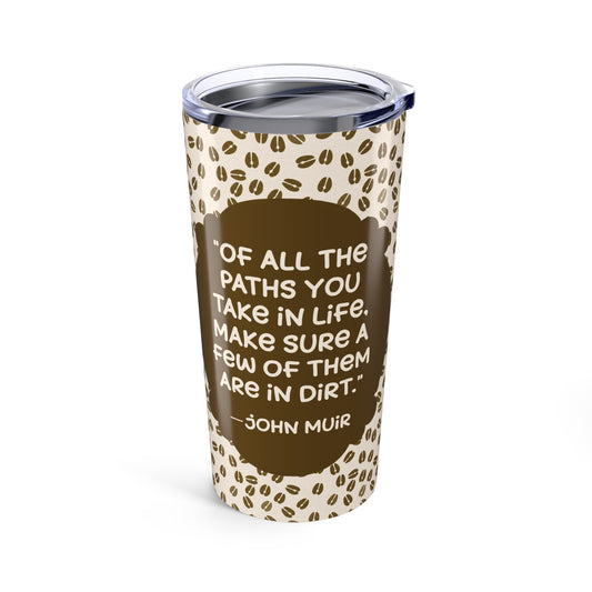 Deer Tracks with John Muir Quote Tumbler