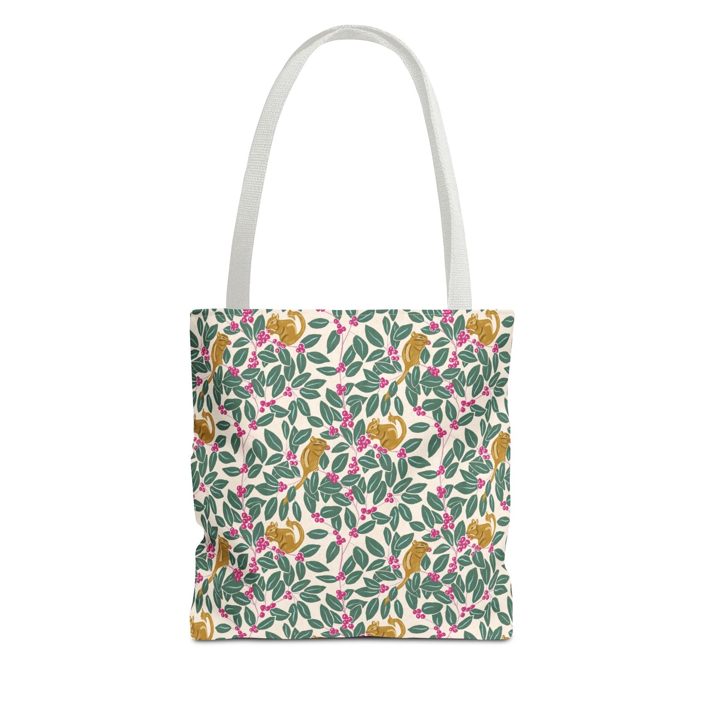 Wintergreen and Chipmunks Tote Bag