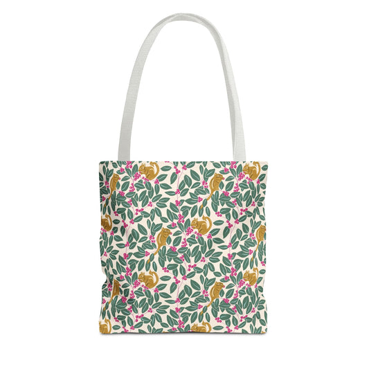 Wintergreen and Chipmunks Tote Bag