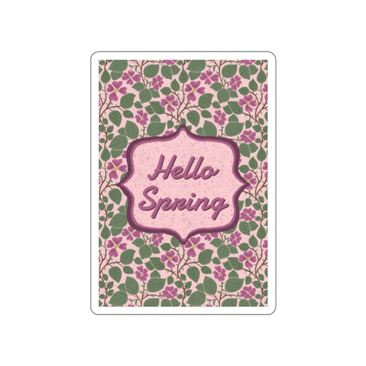 Pink Dogwoods — Hello Spring Die Cut Sticker